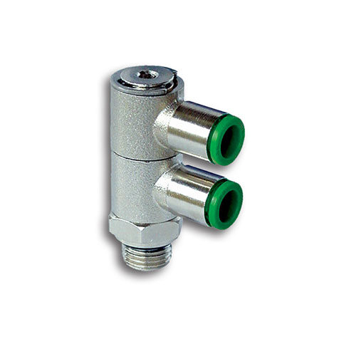 Doppio anello semplice girevole con asta