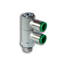 Doppio anello semplice girevole con asta