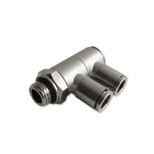 Doppio anello semplice girevole con asta