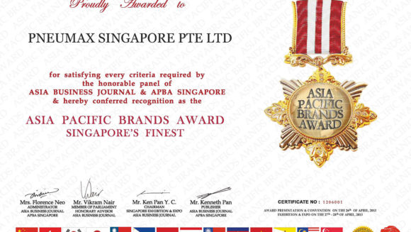 Asia Pac Brand name Certificate 2013