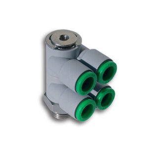 Doppio anello due vie girevole con asta